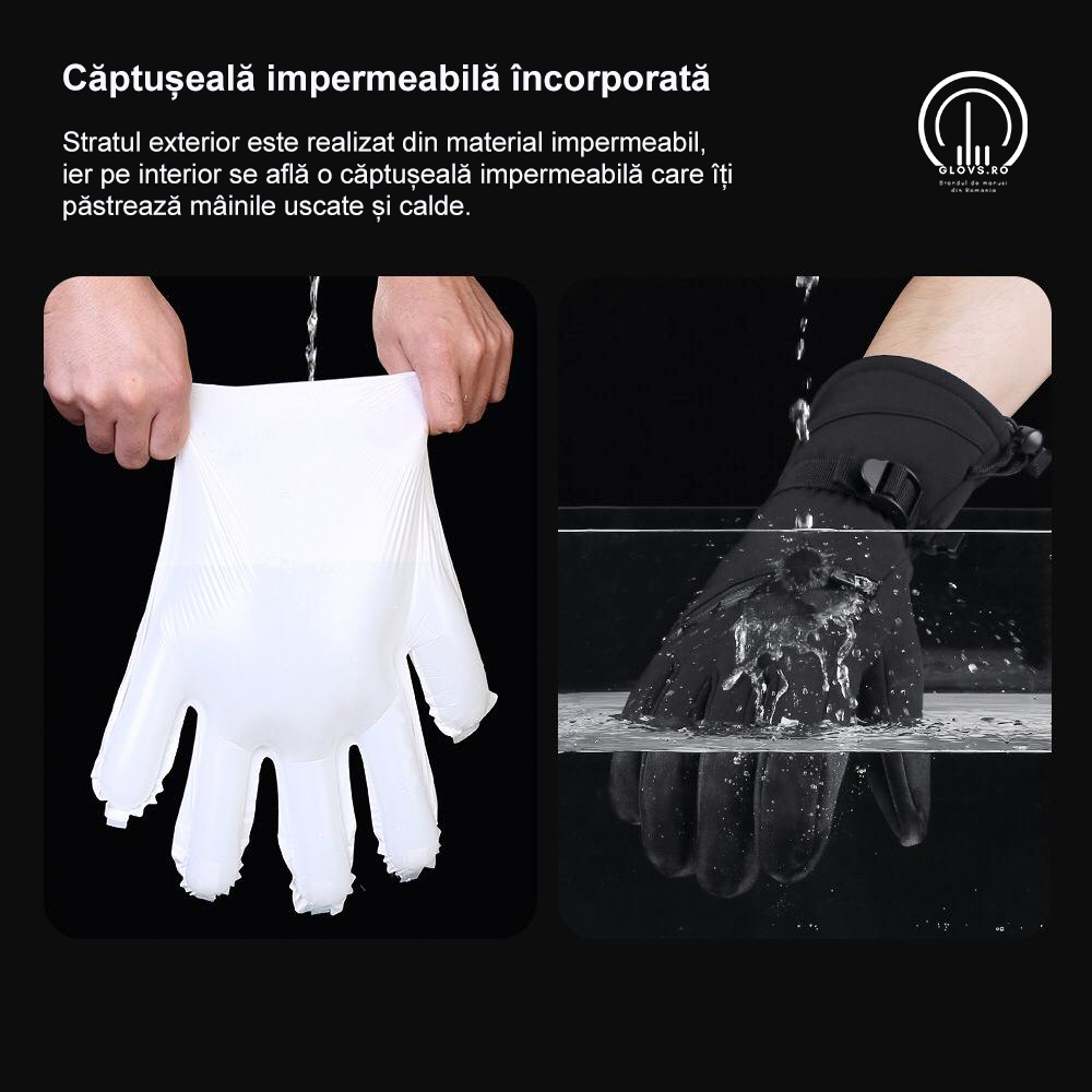Mănuși impermeabile, anti-frig, touch și anti-alunecare - GLOVS 23